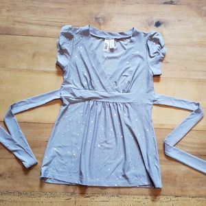 L8ter Sparkly Babydoll Style Top